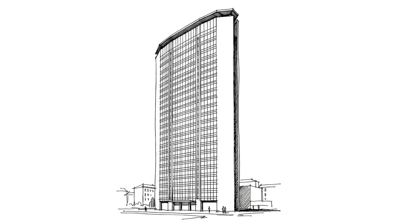 La Torre Pirelli a Milano, sottile e affusolata come una barca rovesciata, disegnata da Gio Ponti con la struttura di Pier Luigi Nervi