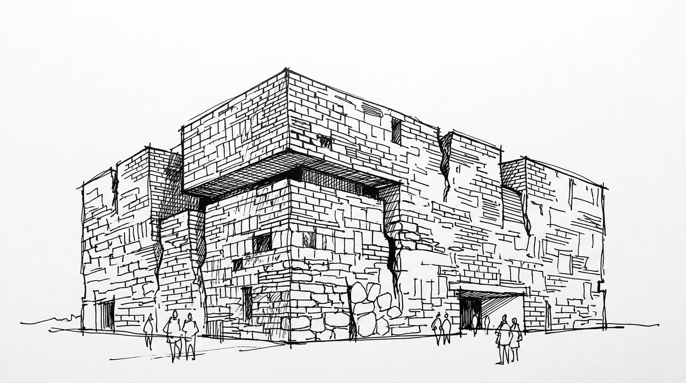 Il Museo di Storia di Ningbo di Wang Shu, il monolite di mattoni e tegole recuperate da villaggi demoliti
